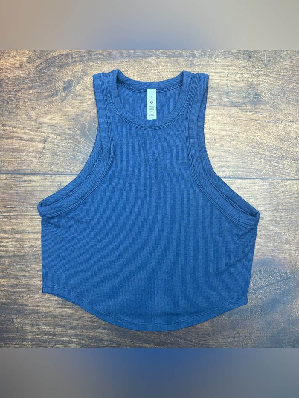 Lululemon Hold Tight Cropped Tank Top In Blue Size 6
